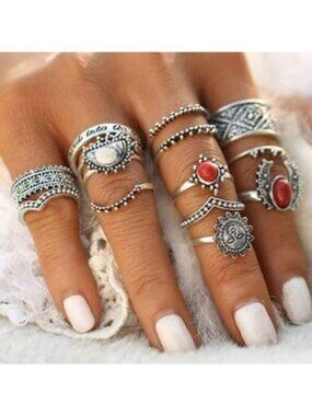 Boho Chic Gypsy feel Ring set